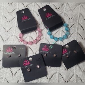Paparazzi Kids' Pink and Purple Crown Jewelry Set